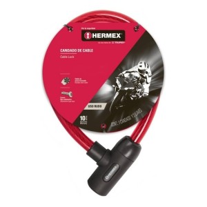 Tranca Bici Combinación Linga Acero 120cm - 15mm Hermex