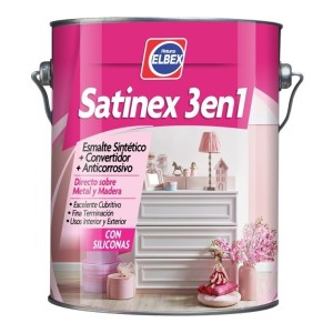 Esmalte Sintético Semibrillo Elbex Satinex Satinado 4l 3en1
