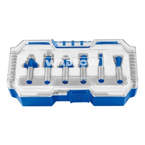 Set De 6 Fresas Wadfow Para Router Vástago 6mm Wrksr0106