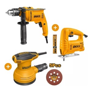 Kit Caladora - Lijadora Orbital - Taladro Ingco Lnf