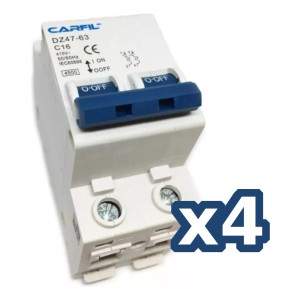 Llaves Termicas Bipolar Aprobadas Por Ute Y Ursea 16a X4