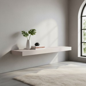 Estante Flotante Con Mensulas 100 Cm X 25 Cm X 4 Cm