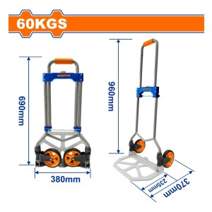 Carro Carga Plegable 60kg 960mm Wadfow Wwb9a06