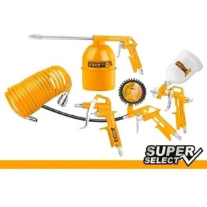 Kit Compresor Aire Pistolas Y Mangueras Ingco 1/4'' Compreso
