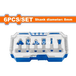 Set De 6 Fresas 8mm Para Router Wadfow Wrksr0108