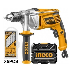 Taladro Percutor Ingco 1100w 13mm + Valija + Mechas+ Guante