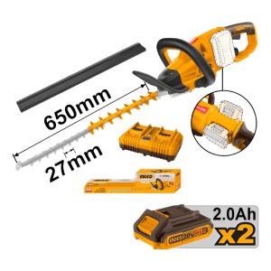 Corta Cerco A Bateria 650mm 40v Bateria P20s Ingco Brushless Color Amarillo