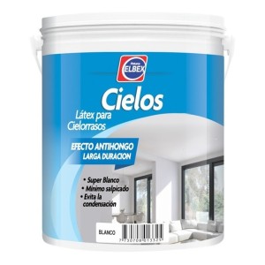 Pintura Cielo Rasos Elbex Acrilica 20l Antihongos + Regalos
