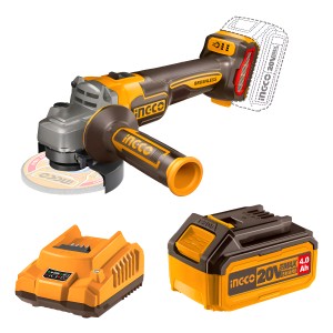 Amoladora Sin Carbones 20v Ingco, 4.1/2'' Batería Y Cargador