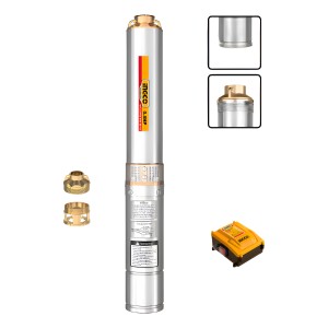 Bomba Sumergible Pozo Profundo Semisurgente Ingco 550w Color Gris