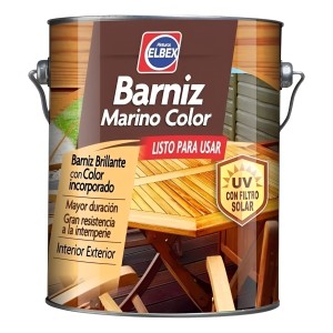 Barniz Color Para Madera Elbex X 1lt