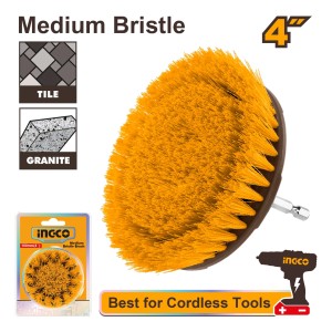 Cepillo 4 Para Taladro Cerdas Media Ingco Wcbm1041
