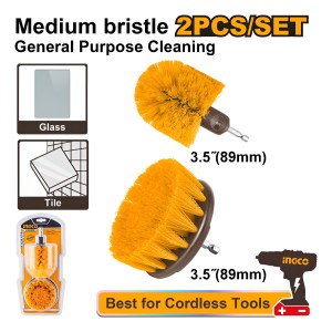 Set X 2 Cepillos Taladro Multiuso Ingco Wcbm2335