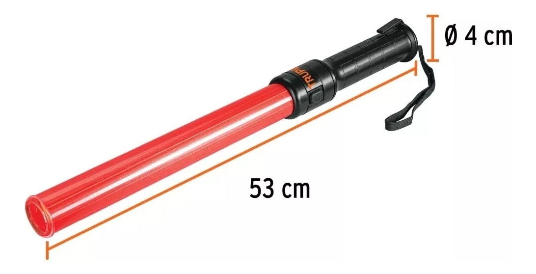 Bastón De Seguridad Control Tráfico Luz Led Truper Bade-52