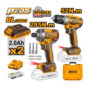Set Atornillador Imp 285nm + Atorn. 52nm Ingco Ckli20272