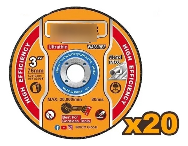 Set X 30 Discos Para Mini Amoladora 3 Ingco Mcd07630 - Imagen 3