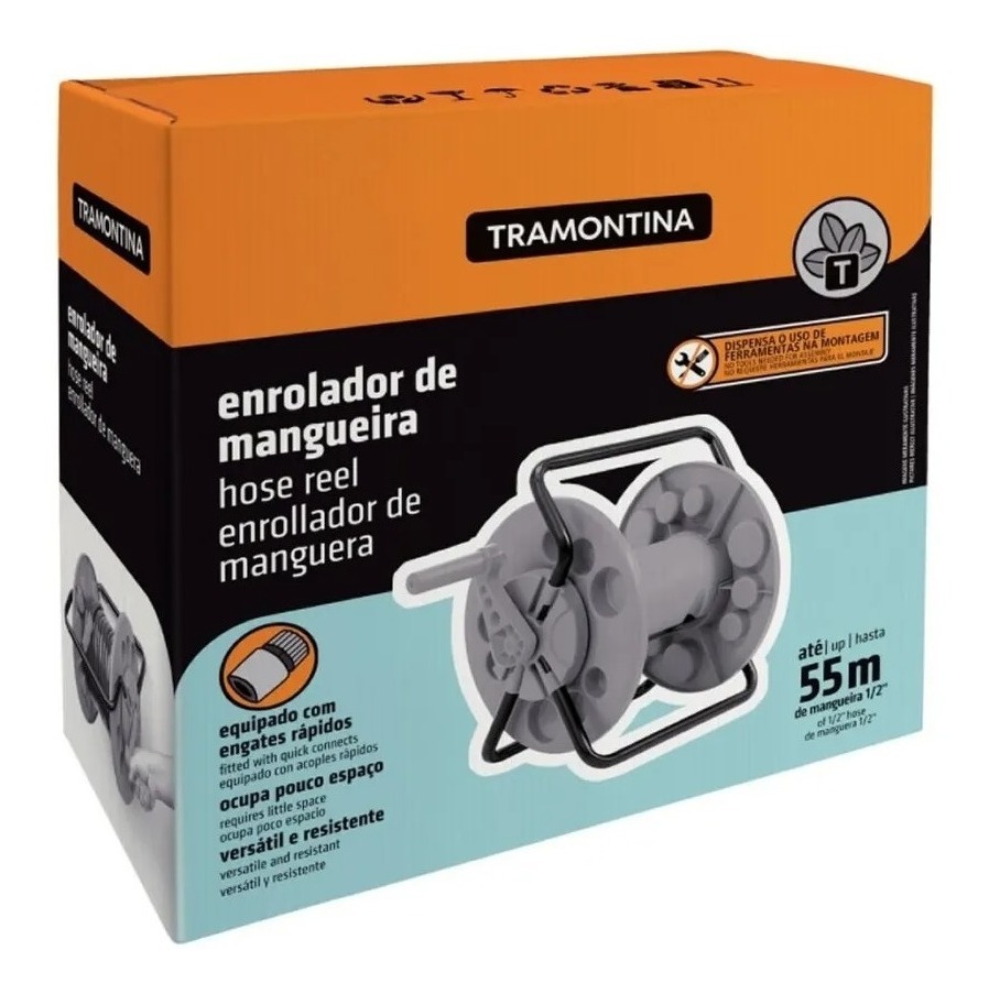 Enrollador De Manguera Fijo 60mts 1/2'' Tramontina - Imagen 4