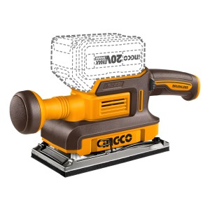 Lijadora Orbital A Batería + 5 Lijas Ingco Cfsli2031