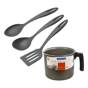 Juego De Utensilios 3 Pzas Ability + Hervidor Tramontina Lnf