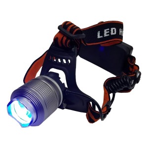 Linterna De Vincha De Led Luz Blanca Y Luz Azul Recargable