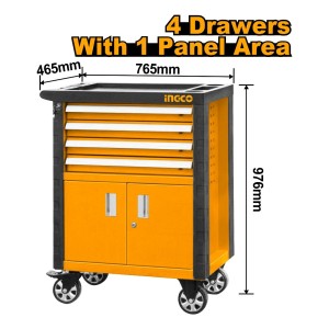 Gabinete Carro Taller Metal 4 Estantes Hdtc01042 - Lnf