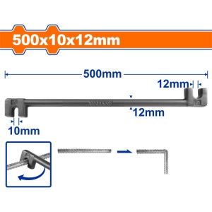 Grinfa Barra Dobladora De Metal 10x12mm 500mm Wqb3350 - L N