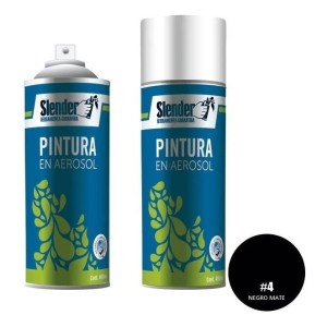 Pintura Spray Aerosol Slender 400ml Negro Mate (4)