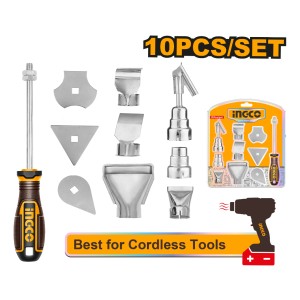Set X 10 Accesorios Para Pistola De Calor Ingco Hga0131