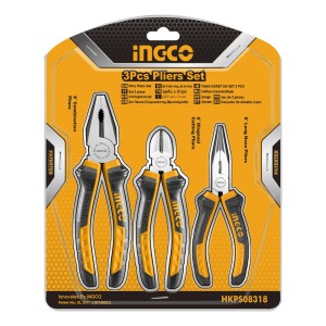 Juego 3 Pinzas 8 6 6 Universal Alicate Pinza Pta Fina Ingco