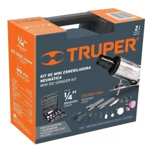 Kit Rectificadora Neumática Piedras Adaptador Llave Truper