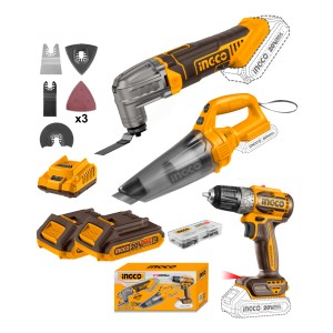 Kit Taladro Atornillador + Mult + Aspiradora Cosli240685