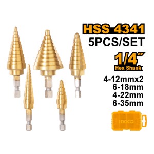 Set X 5 Mecha Conica 1/4 Ingco Aksds2051 - L N F