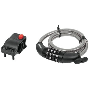 Tranca Hermex Cable Acero Forrado Combinación 1,0mts Cb-8c