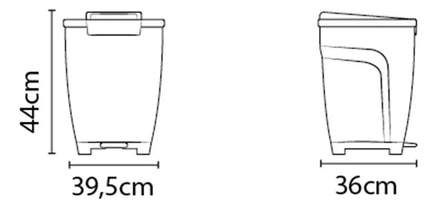 Basurero T-force 25 Lt En Ppl Gris Tramontina - Lnf - Imagen 3
