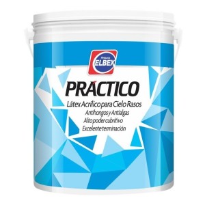 Pintura Acrílica Elbex Práctica 18l Cielo Rasos Antihongos