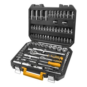 Juego Dados Tubo Llave 94 Pcs 1/2 Y 1/4 Crique Ingco