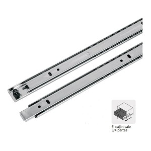 Guia Corredera Riel De Cajon Telescopica 2.5cm X 40cm Hermex