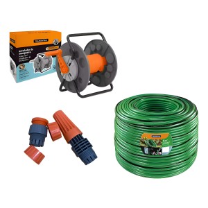 Enrrollador De Manguera 30mt Manguera Puntero Tramontina Lnf