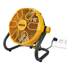 Ventilador A Bateria De Litio 20v Ingco Cfali2002 Linea P20s Color De La Estructura Amarillo Color De Las Aspas Gris