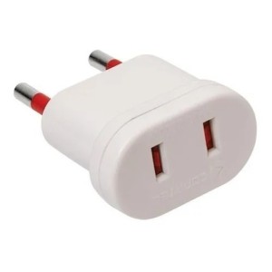 Ficha Adaptador Americano Blanco Sin Tierra A 2 P S/tierra L