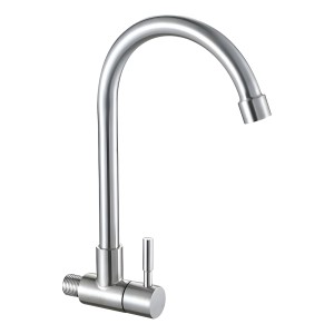 Canilla Grifo Unitario Pared Cocina Milano Inox. Agua Fría Color Gris Mate