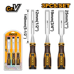 Juego X 3 Formones Cr-v Ingco Hktwcs301 - L N F