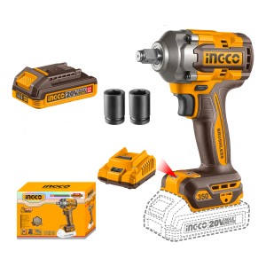 Llave Impacto 350nm P20s 1/2 + Dados Ingco Ciwli20351