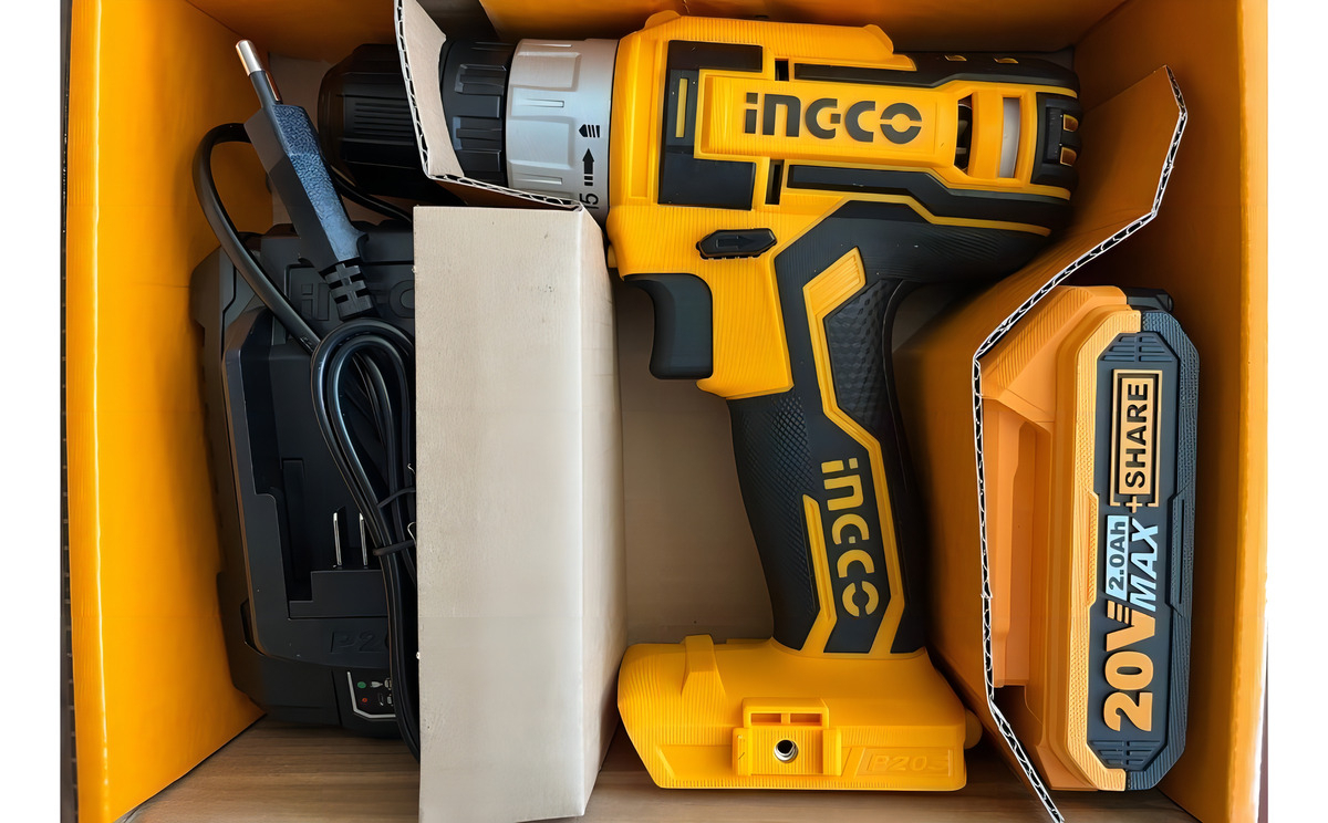 Taladro Atornillador Litio 20v Ingco 1 Bateria Cdli20024 Lnf Color Naranja - Imagen 2