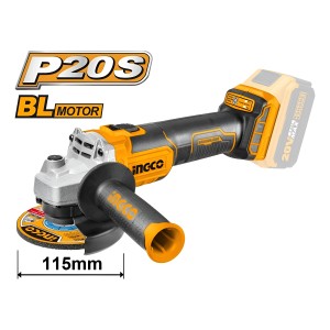 Amoladora A Batería 20v Brushless Ingco Sin Batería Y Cargador Color Amarillo