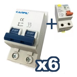 Llave Termica Bipolar Aprobadas Por Ute Ursea 10a X6 + Difer