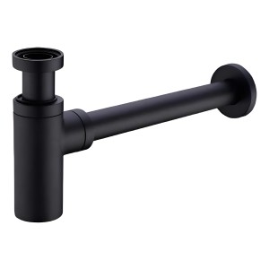 Sifón Botella Rígido Negro Mate Rimontti Bronce 50564 Lnf