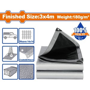 Lona Uso Rudo Reforzada 3x4mt 180g/m2 Wadfow Wtq8834 - L N F