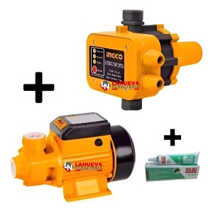 Kit Bombazo Ingco Bomba Agua Periferica 1/2hp+ Press Control