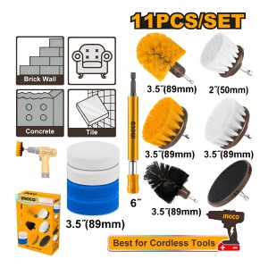 Set X 11 Cepillos Para Taladro Multi Uso Ingco Wcb1101